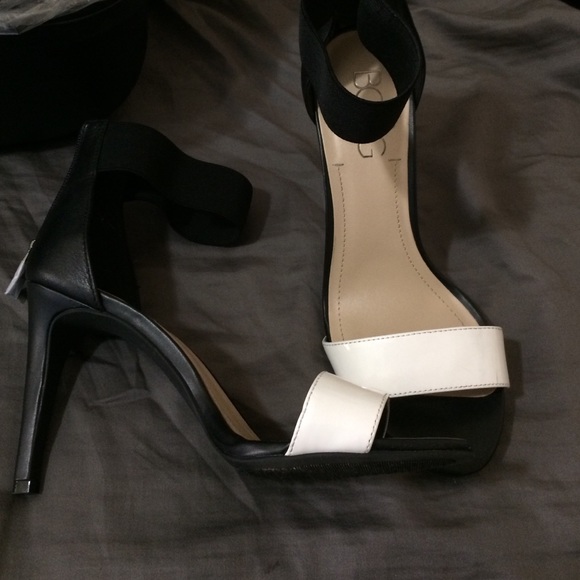 BCBG Shoes - Bcbg black and white sandal heels