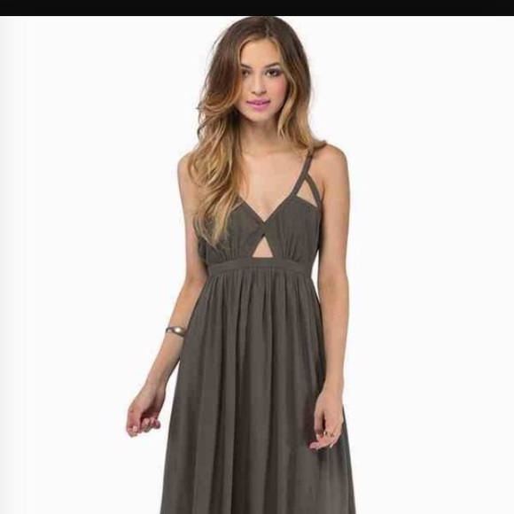 SOLD😀Tobi Olive Maxi Dress XS NEW - Picture 3 of 4