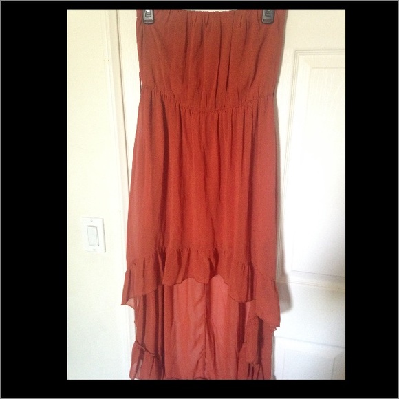 Modern orange dress
