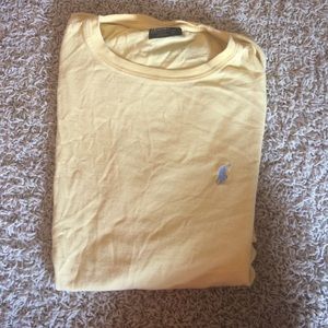 Men's short sleeve yellow polo tee