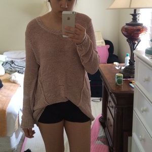 Pink knit sweater