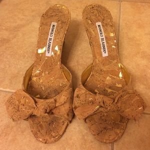 Manolo Blahnik cork wedges