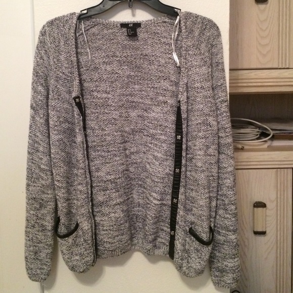 black & white cardigan