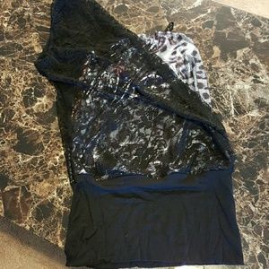 Beautiful lace and leopard tank