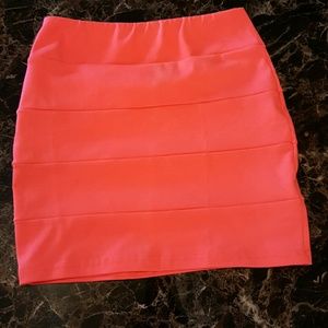 Nwot neon orange skirt