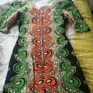 African prine wax dress