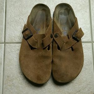 Birkenstock clogs light brown suede size 38