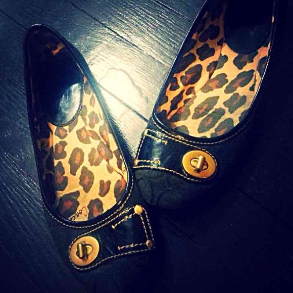 Coach Leopard print flats