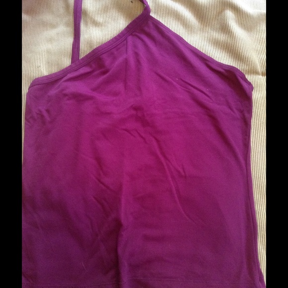 Mango purple one shoulder tank top