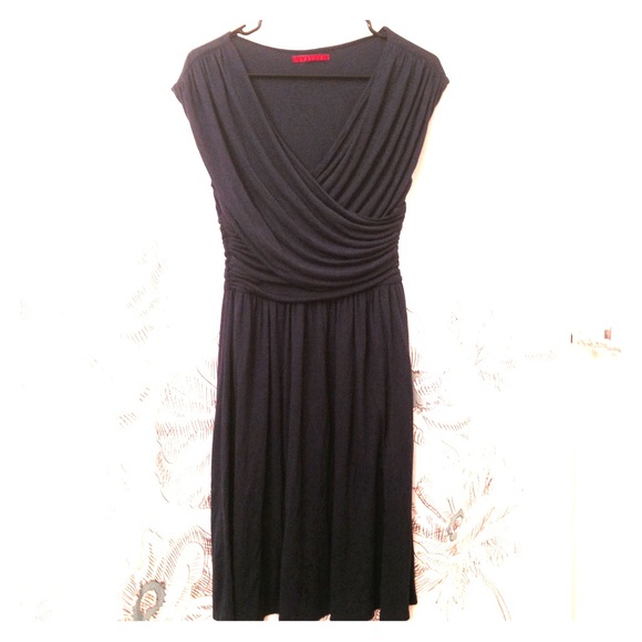 Anthropologie navy dress