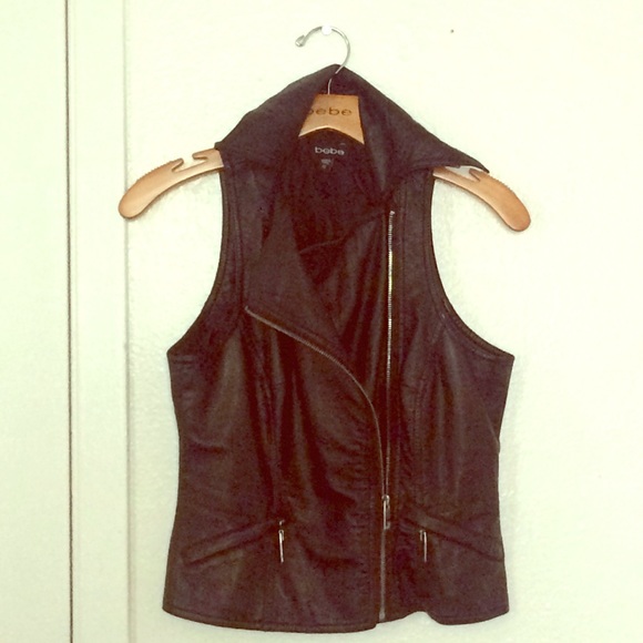 bebe Pleather vest