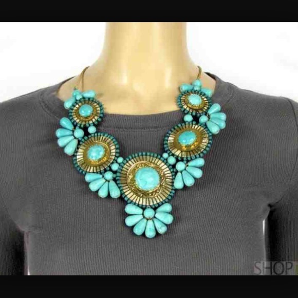Large medallion bib necklace