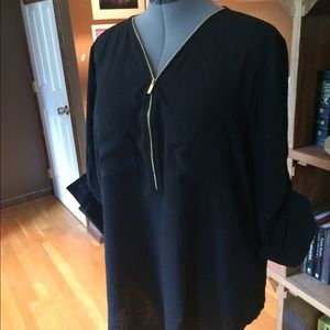 Classic black blouse with a twist! Calvin Klein