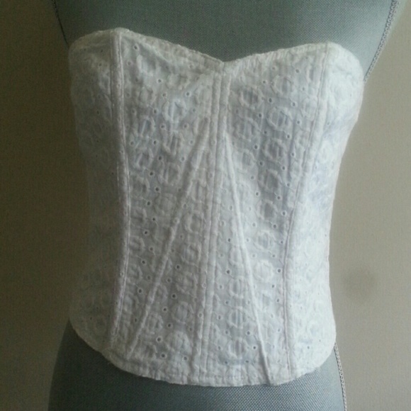 White corset top