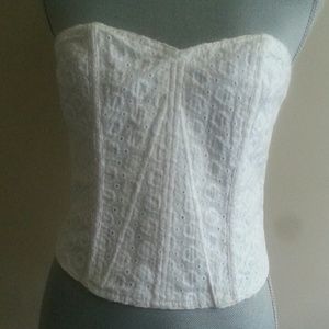 White corset top