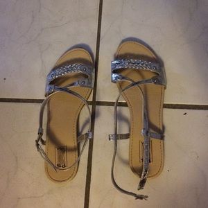 Silver sandals