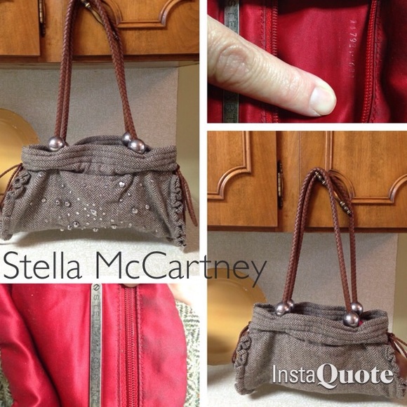 Stella McCartney Handbags - Stella McCartney Tweed Shoulder Bag w/ Silver Ball