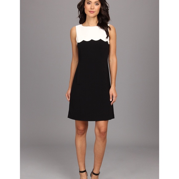 2p Tahari Arthur S. Levine Black and White Dress