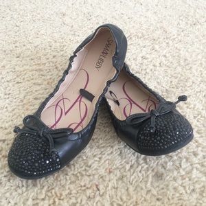 Black Sparkly Flats