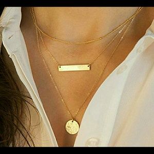 Rsv attoritto6  3 layer gold tone necklace