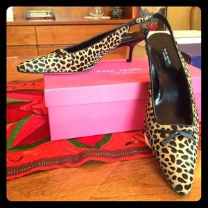 Kate Spade NWOT Leopard Print Slingbacks