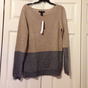 Reduced !! Sand color sweater with crystals. Cutee