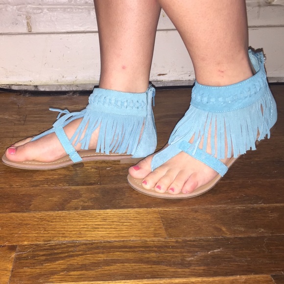 Minnetonka Shoes - Minnetonka turquoise fringe sandals. Never worn.