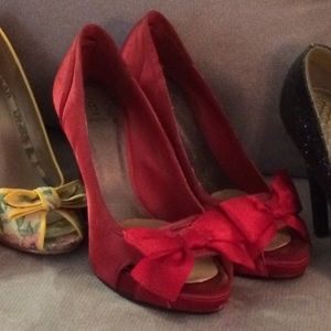 Bakers red high heels