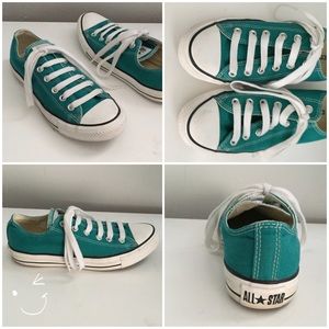 Teal Converse All Stars
