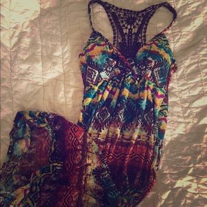 Tribal print maxi dress