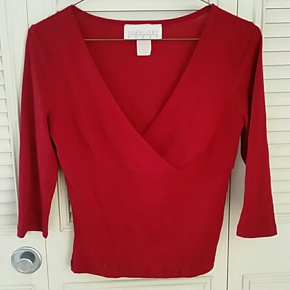 Charlotte Russe red mini top