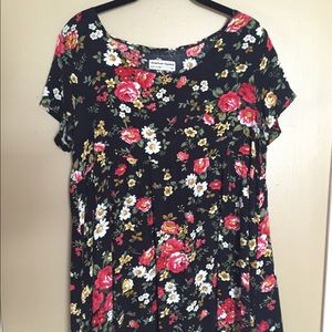 Floral American Apparel baby doll dress