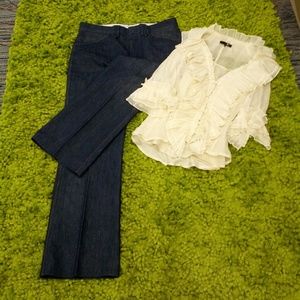 Vintage like ruffle shirt