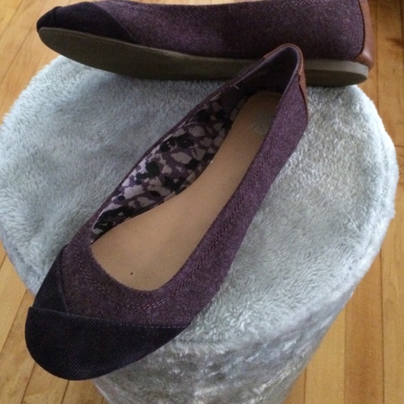 Shoes - Shoes- Purple Wool and Corduroy Flats