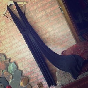 Cache black matte jersey jumpsuit