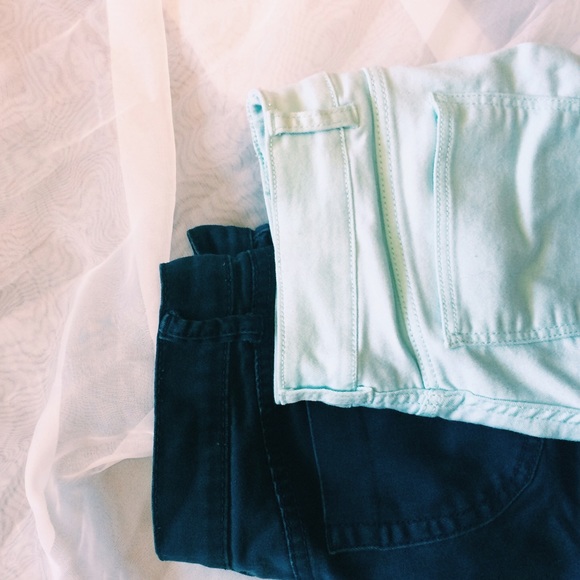 blue cut off shorts bundle