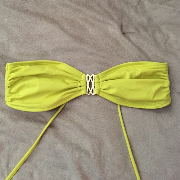 Green Strapless Bikini Top