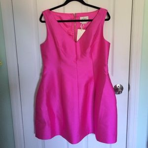 Structured silk mini dress