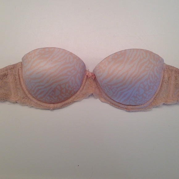 PINK STRAPLESS BRA