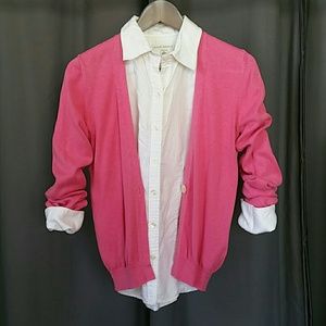 Club Monaco Pink Long Sleeve Cardigan
