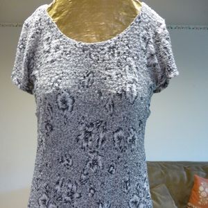 Black and White Floral Top