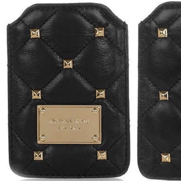 MICHAEL KORS Studded Leather Phone Case