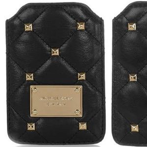 MICHAEL KORS Studded Leather Phone Case