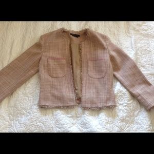 BCBG Cropped Tweed Jacket XXS