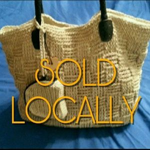 *St. John's Bay* Natural Straw Tote Bag