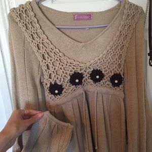Tan sweater dress tunic