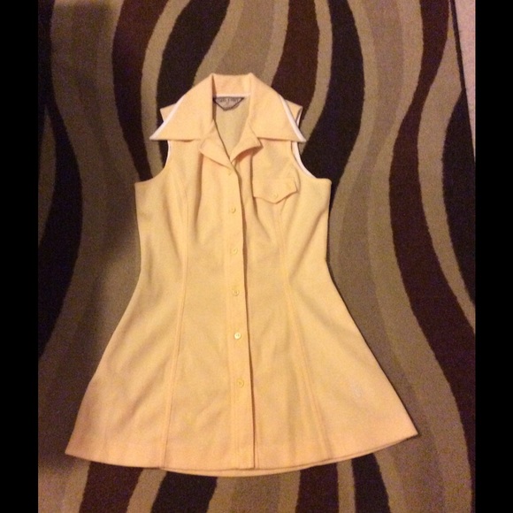 Vintage Dresses Chris Evert Actionwear Yellow Tennis Dress