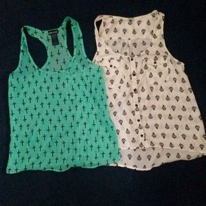 Two silky tops