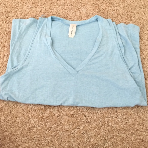 Vneck baby blue tank