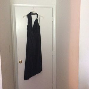 Black Satin ABS Allen B. Schwartz dress